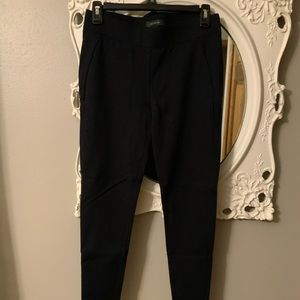 Ann Taylor Navy Ponte Leggings, gently used, size small